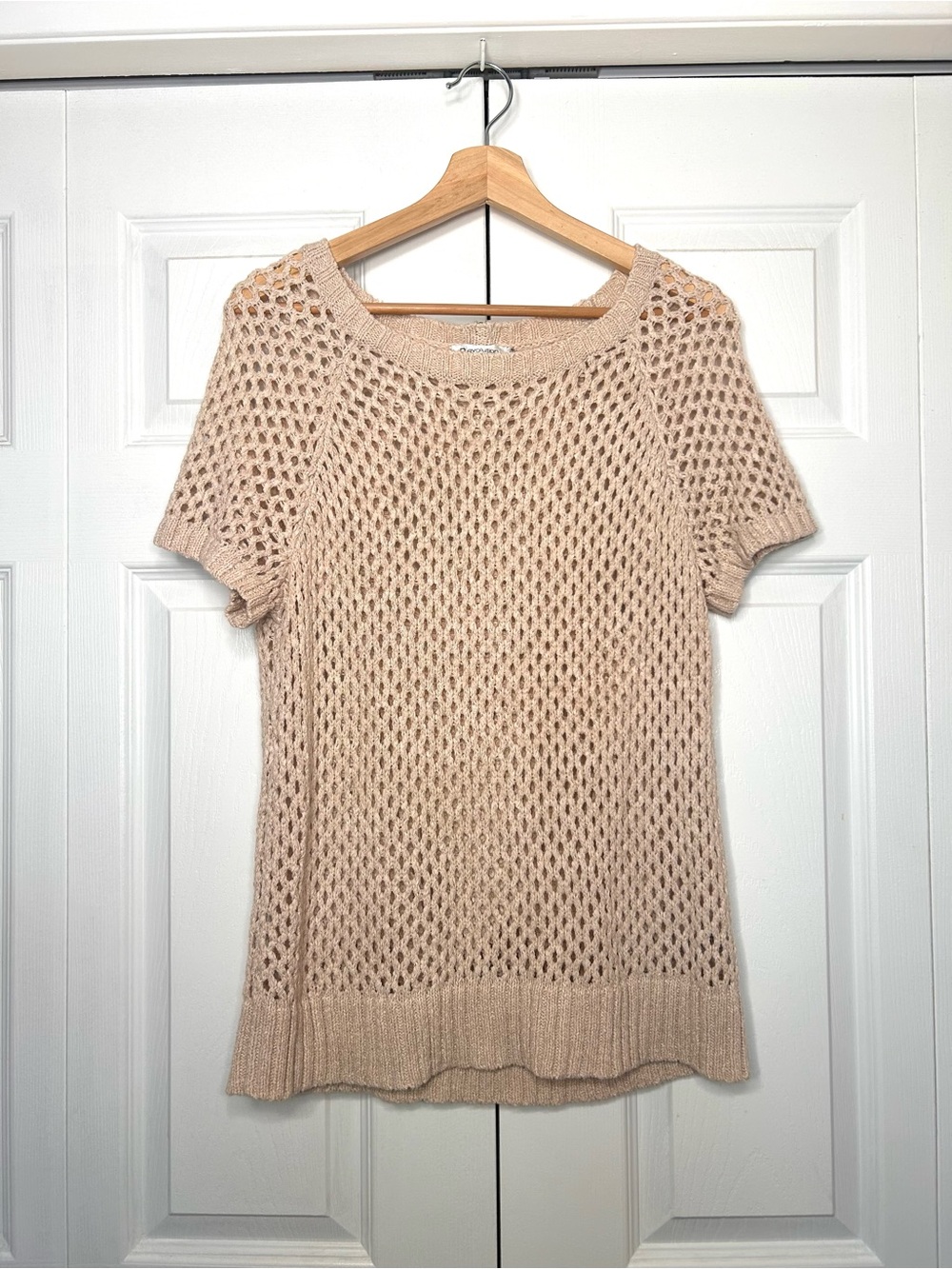 Revolution Knit Short Sleeve Sweater - Beige